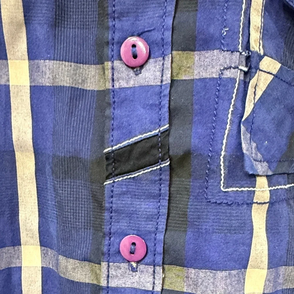 EUC Polo Ralph Lauren Navy and Beige Plaid Shirt